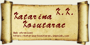 Katarina Košutarac vizit kartica